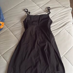 Elegant Black Spaghetti Strap Dress